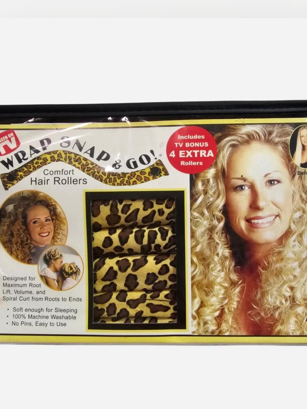 Comfort Hair Rollers - Leopard Print Snap & Go Rollers